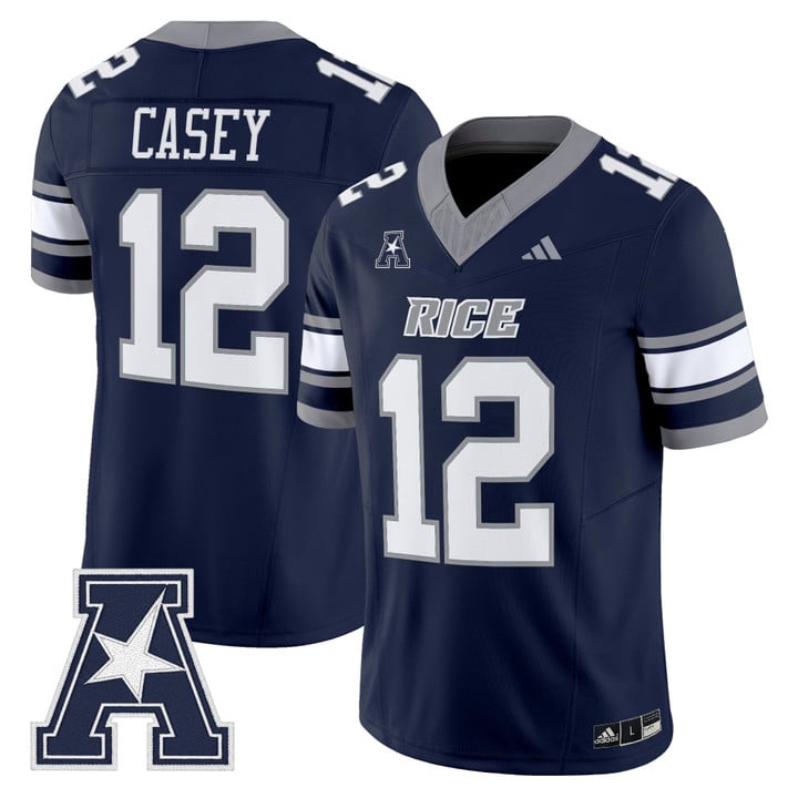 James Casey Jersey #12 Rice Owls 2025 Vapor Limited Stitched