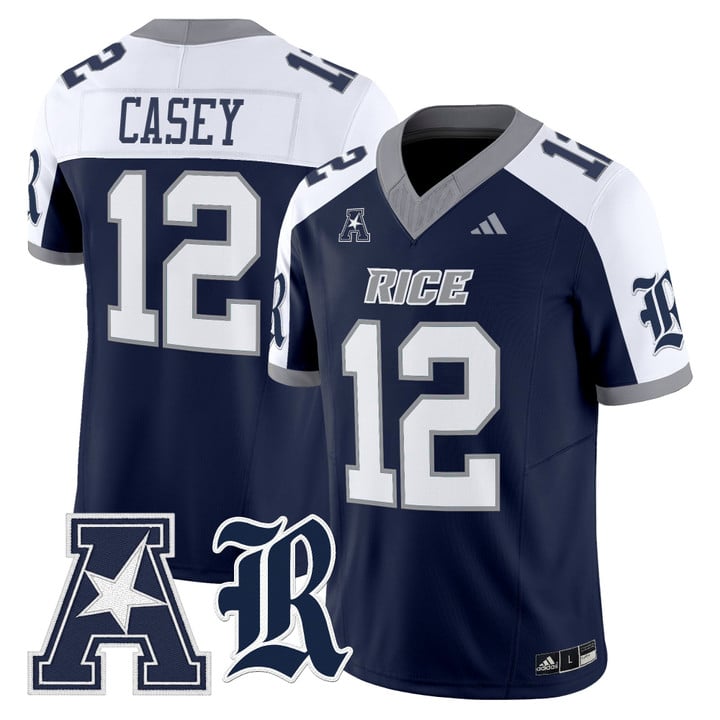 James Casey Jersey #12 Rice Owls 2025 Vapor Limited Stitched