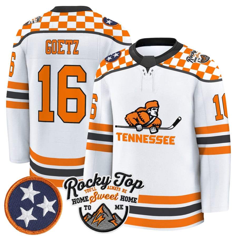 James Goetz Jersey #16 Tennessee Volunteers 2025-26 Hockey Premium Stitched