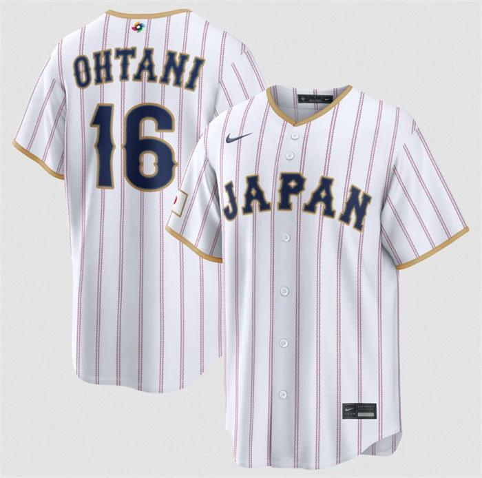 Japan Baseball #16 Shohei Ohtani Jersey White 2026 World Baseball Classic Home Stadium Stitched