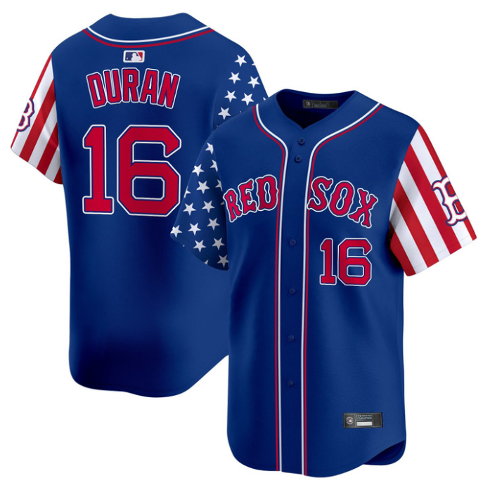 Jarren Duran Jersey #16 Boston Red Sox 2025 Memorial Day Vapor Premier Limited Stitched Royal