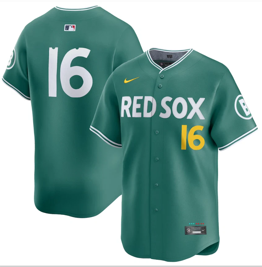 Jarren Duran Jersey #16 Red Sox Green 2025 City Connect Limited Stitched