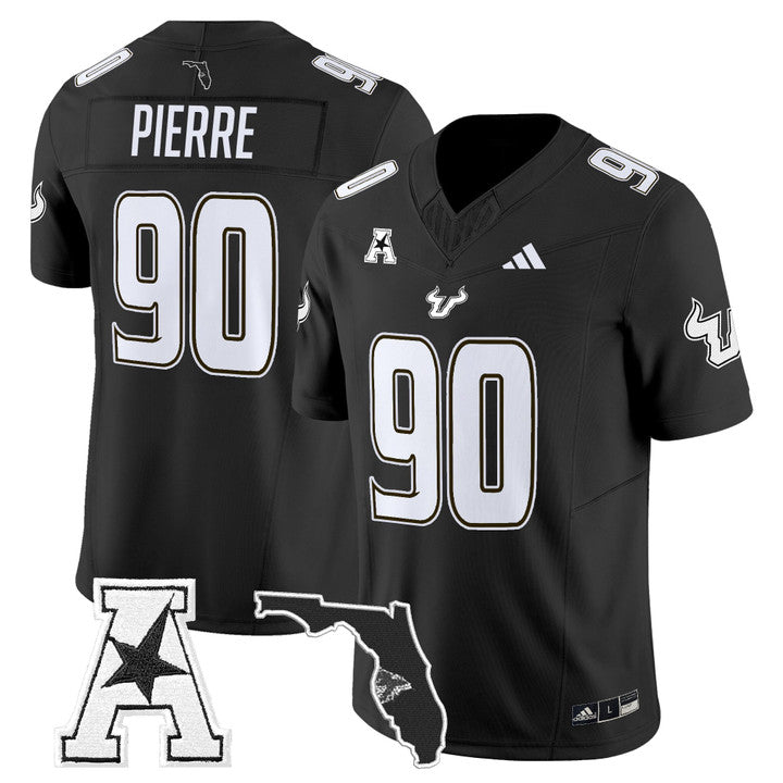 Jason Pierre Jersey #90 South Florida Bulls 2025 Limited Stitched Black