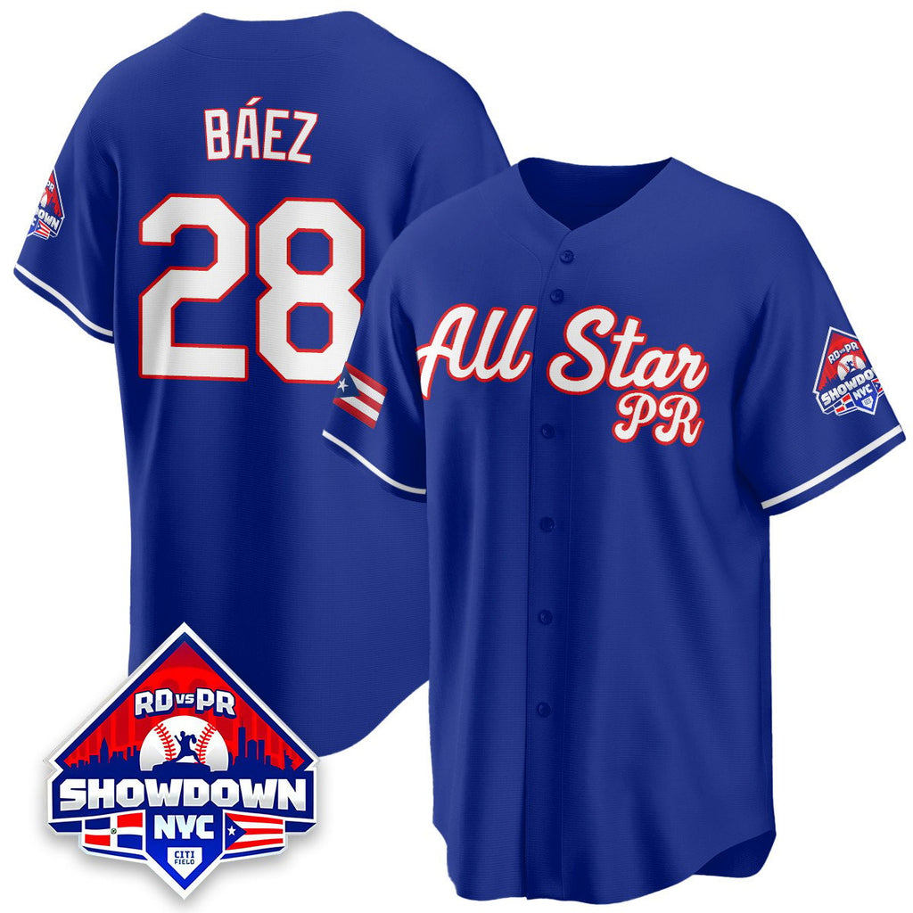 Javier Báez Jersey #28 Puerto Rican Baseball All-Star 2025 Stitched Blue