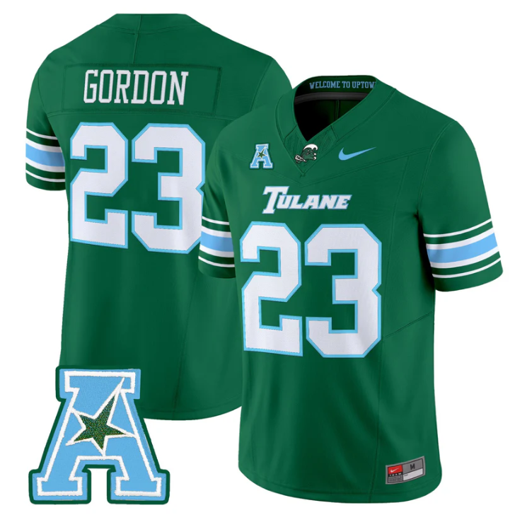 Javin Gordon Jersey #23  Tulane Green Wave 2025 Vapor Limited Stitched