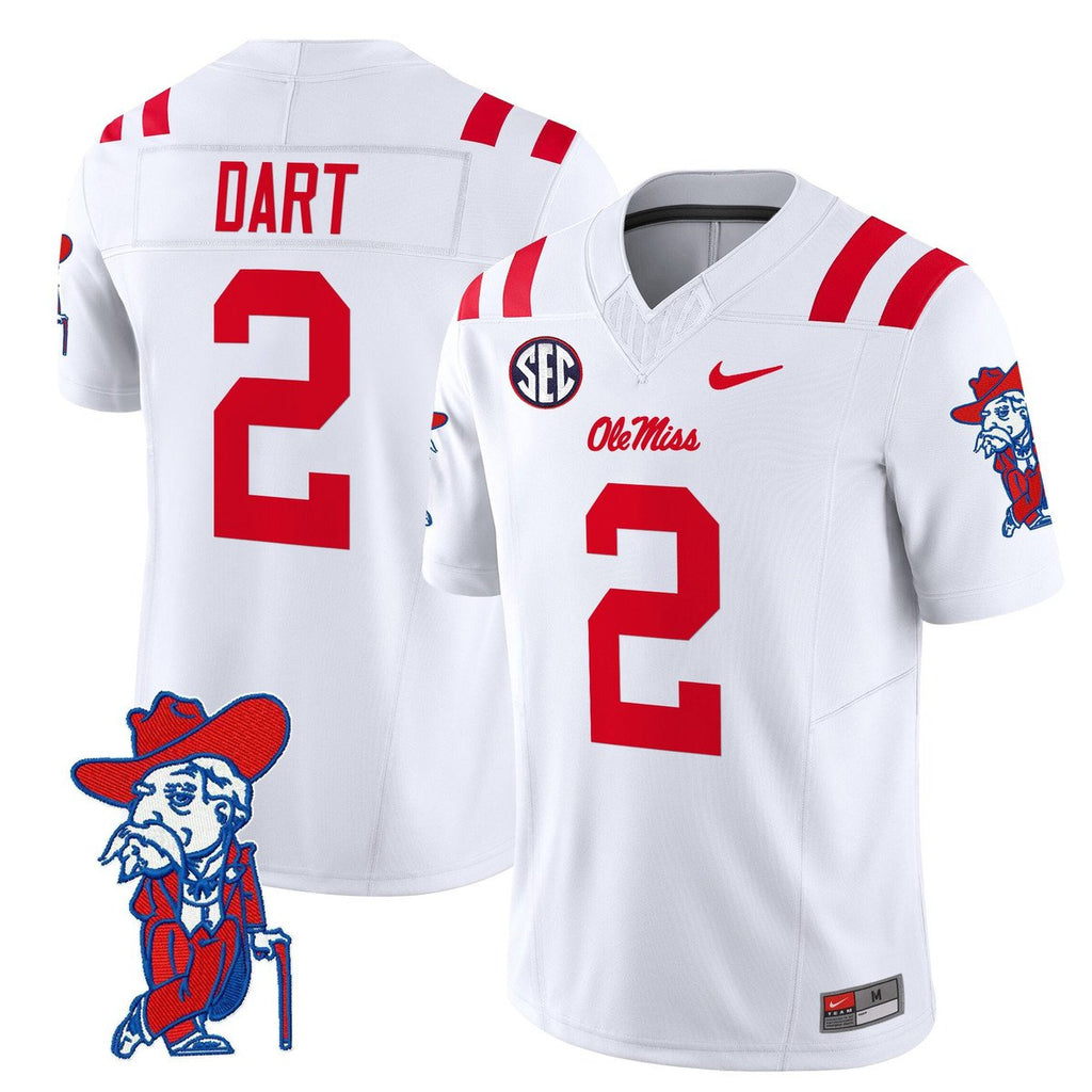 Jaxson Dart Jersey #2 Ole Miss Rebels 2025 Limited V2 Stitched White
