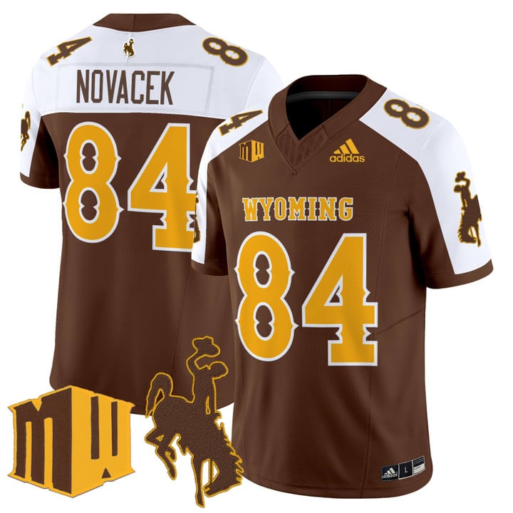Jay Novacek Jersey #84 Wyoming Cowboys 2025 Vapor Limited Stitched Brown Alter
