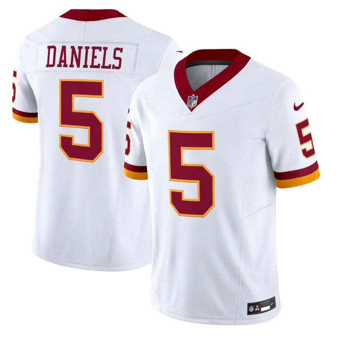 Jayden Daniels Jersey #5 Throwback Vapor Limited All Stitched White