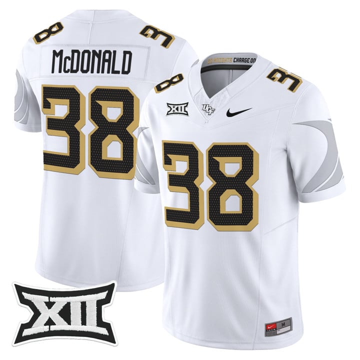 Jayden McDonald Jersey #38 UCF Knights 2025 Vapor Limited Stitched White
