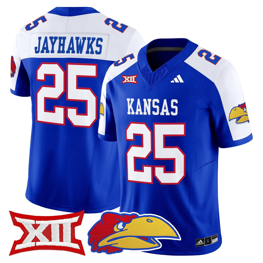 Jayhawks Jersey #25 Kansas Jayhawks 2025 Vapor Limited Stitched Royal Alternat