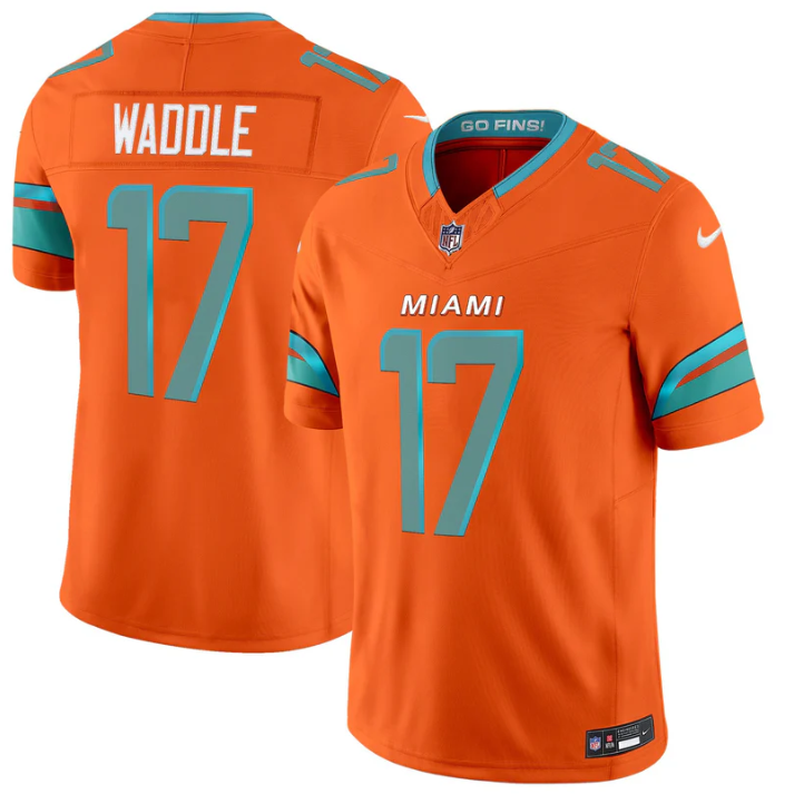 Jaylen Waddle Jersey #17 Rivalries 2025 Vapor Limited Stitched