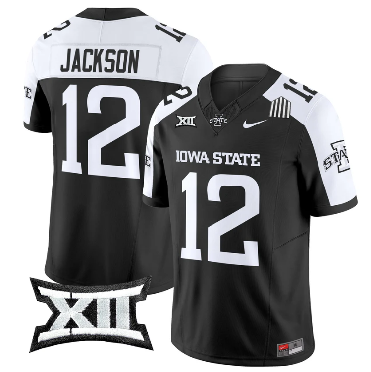 Jaylon Jackson Jersey #12 Iowa State Cyclones 2025 Limited Stitched Black Alter