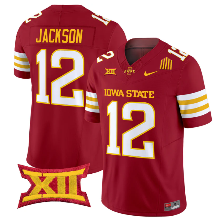 Jaylon Jackson Jersey #12 Iowa State Cyclones 2025 Limited Stitched Cardinal