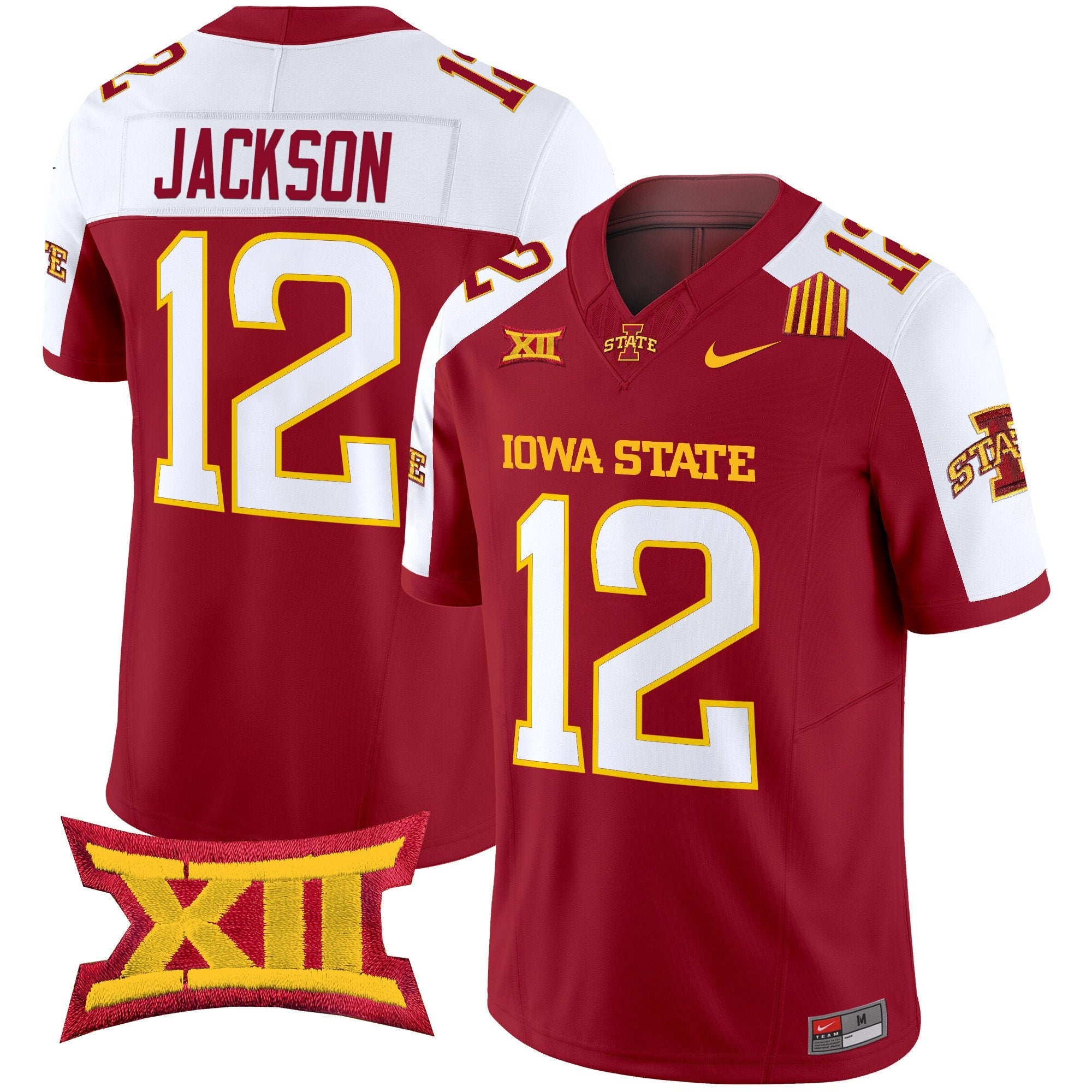 Jaylon Jackson Jersey #12 Iowa State Cyclones 2025 Stitched Cardinal Alternate