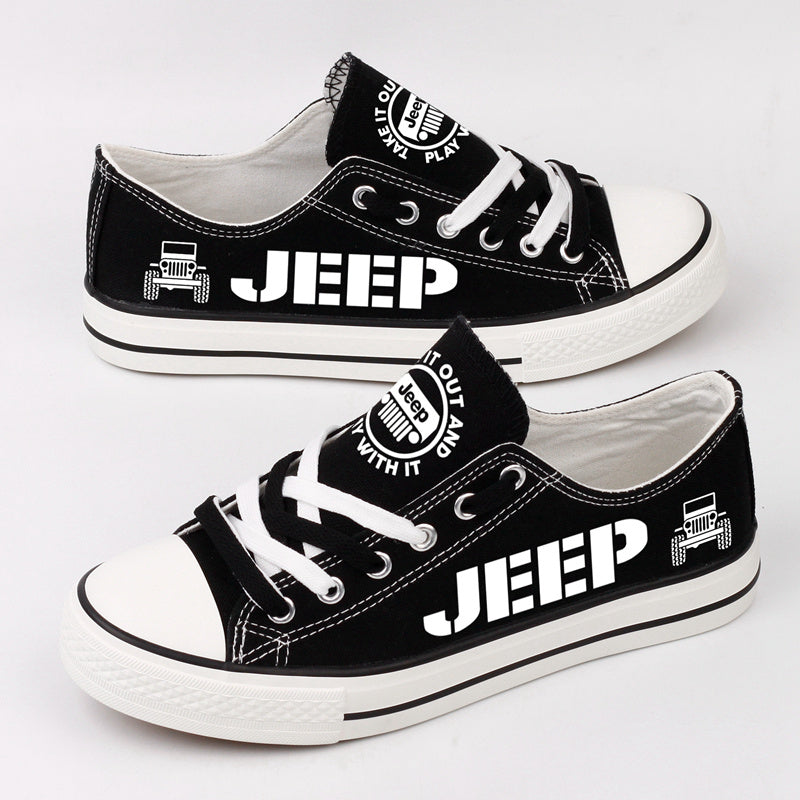Jeep Canvas Sneakers Shoes For Men Women Fans