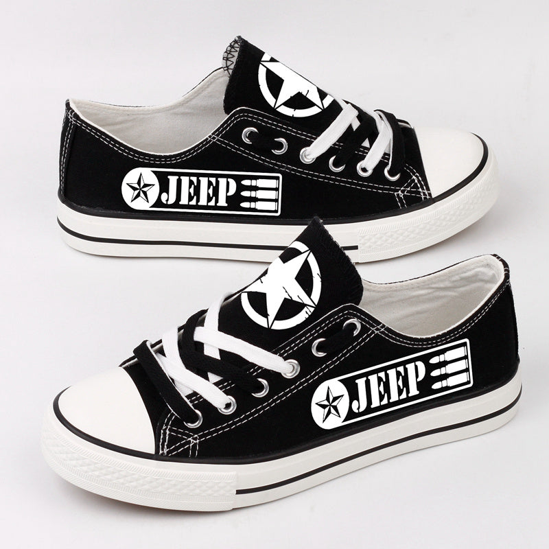 Jeep Canvas Sneakers Shoes For Men Women Fans