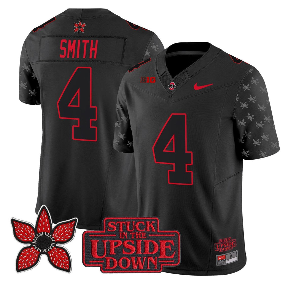 Jeremiah Smith Jersey #4 Ohio State Buckeyes Stranger Things Edition Stitched