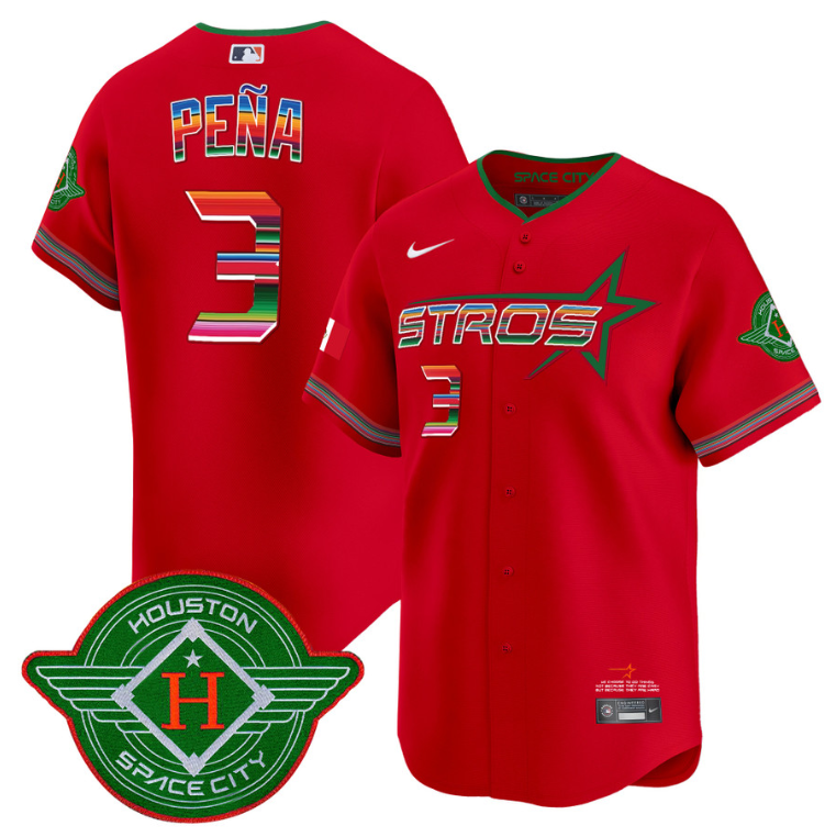 Jeremy Pena Jersey #3 Astros 2025 City Connect Mexico Vapor Premier Limited Stitched Red