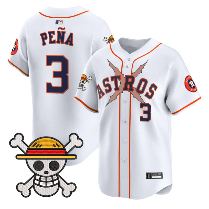 Jeremy Pena Jersey #3 Houston Astros One Piece 2025 Limited Stitched White