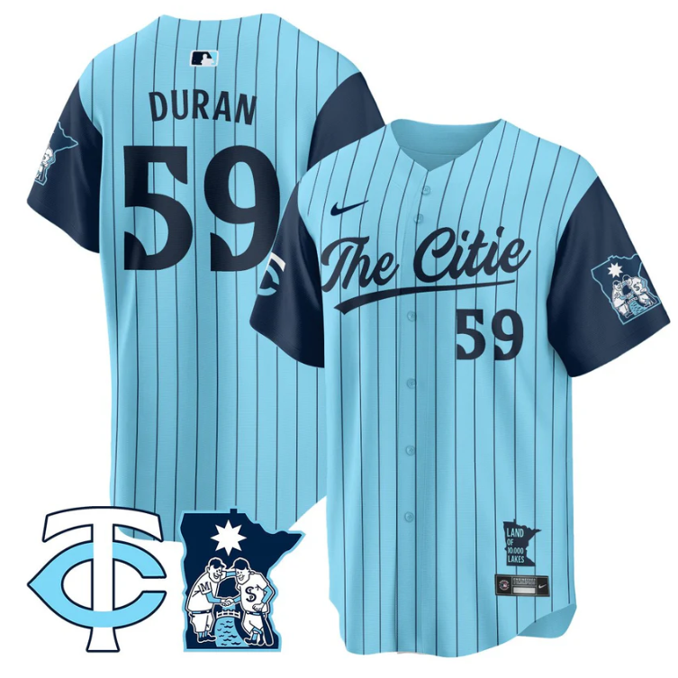 Jhoan Duran Jersey #59 Minnesota Twins 2025 City Connect Concept Stitched Blue