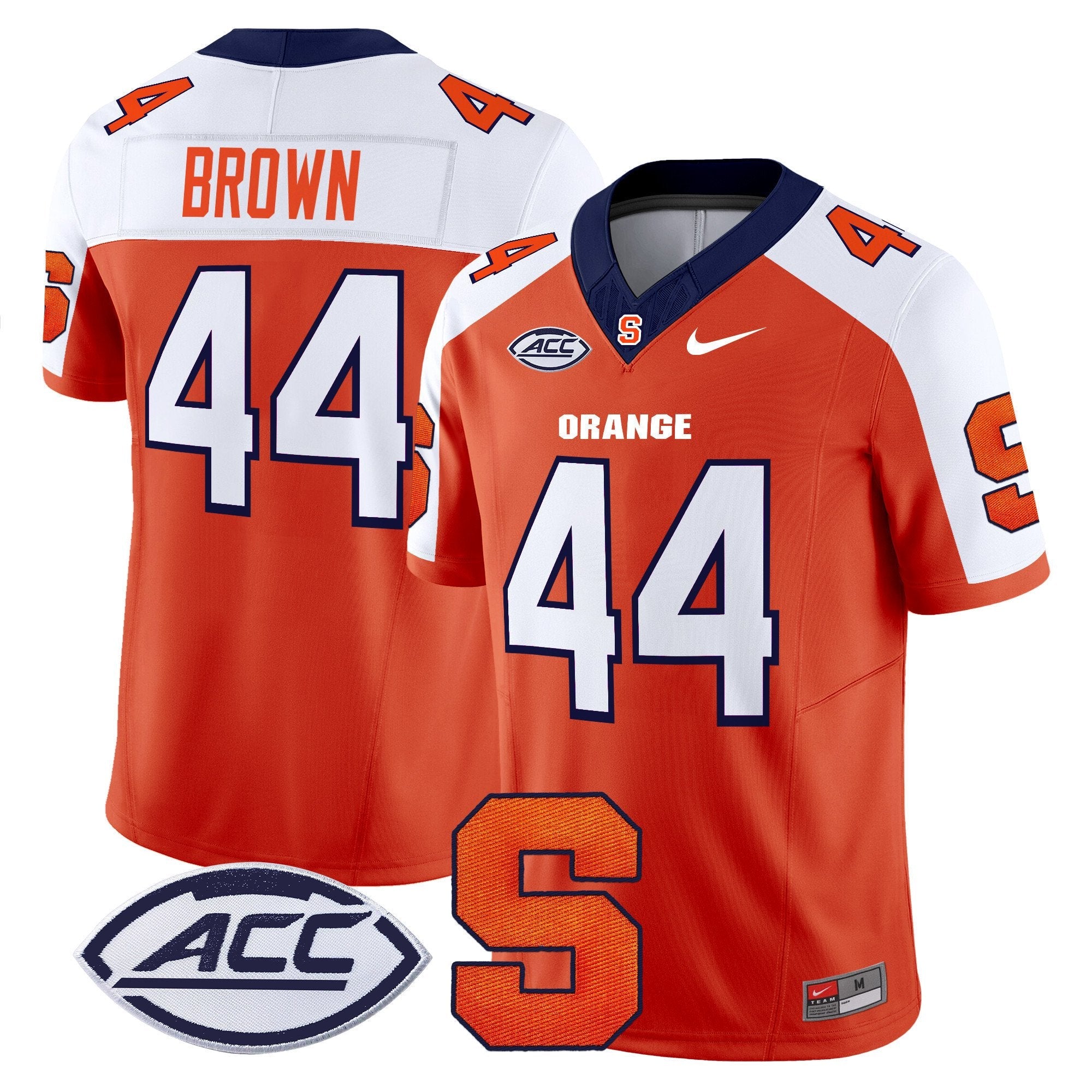 Jim Brown Jersey #44 Syracuse Orange 2025 Vapor Limited Stitched Orange Alternate