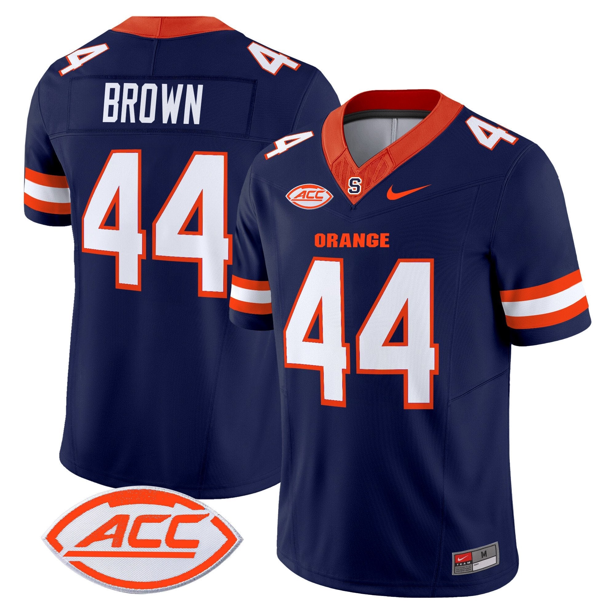 Jim Brown Jersey #44 Syracuse Orange 2025 Vapor Limited Stitched Navy