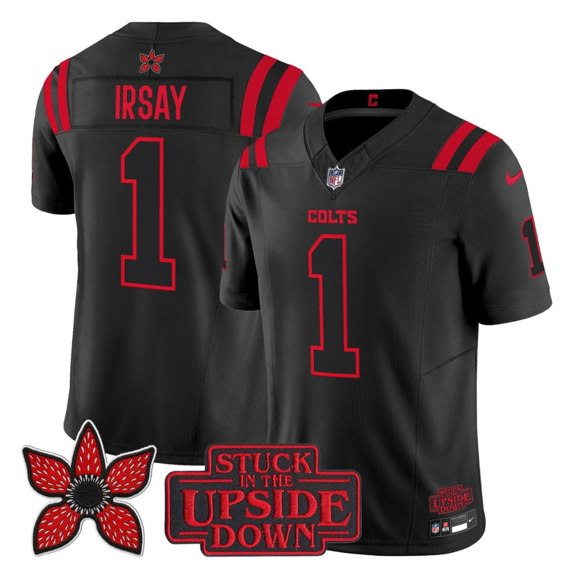 Jim Irsay Jersey #1 Stranger Things Edition Football Vapor Limited Stitched