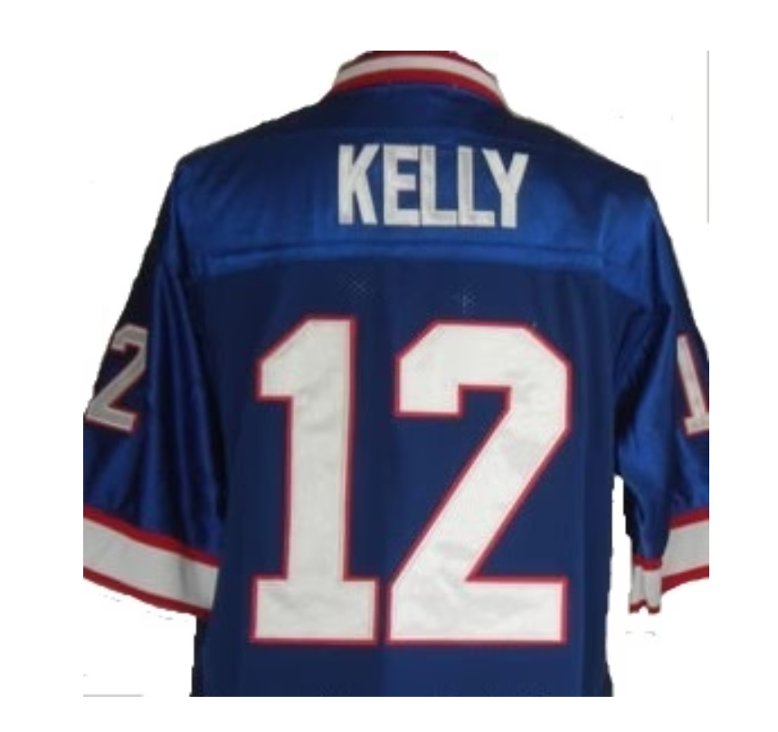 Jim Kelly Jersey Buffalo Bills Custom Throwback Football Blue