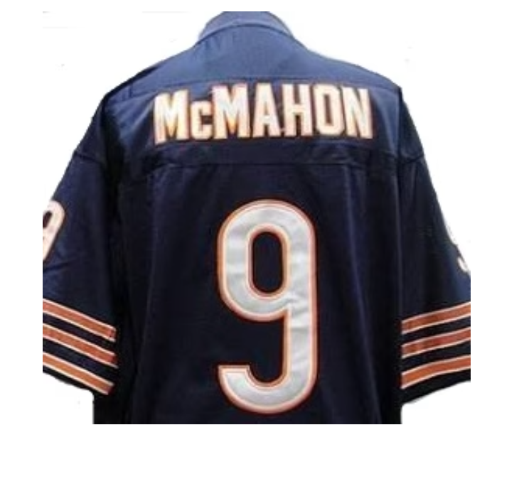 Jim McMahon Jersey Chicago Bears Custom Throwback Football Navy