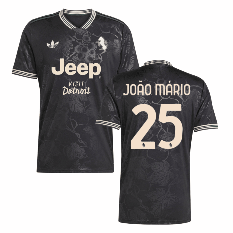 João Mário 25 Juventus 2025-26 Third Match Jersey – Black