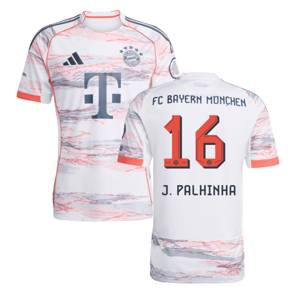 Joao Palhinha #16 Bayern Munich 2025-26 Away Men Jersey – White
