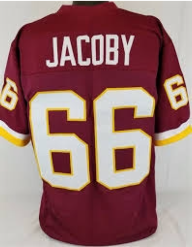 Joe Jacoby Jersey Washington Redskins Custom Throwback Football Burgandy