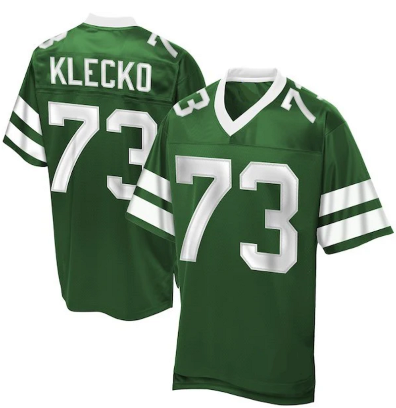Joe Klecko Jersey New York Jets Custom Throwback Football Green