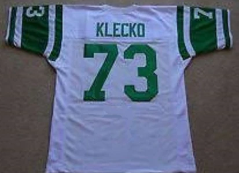 Joe Klecko Jersey New York Jets Custom Throwback Football White
