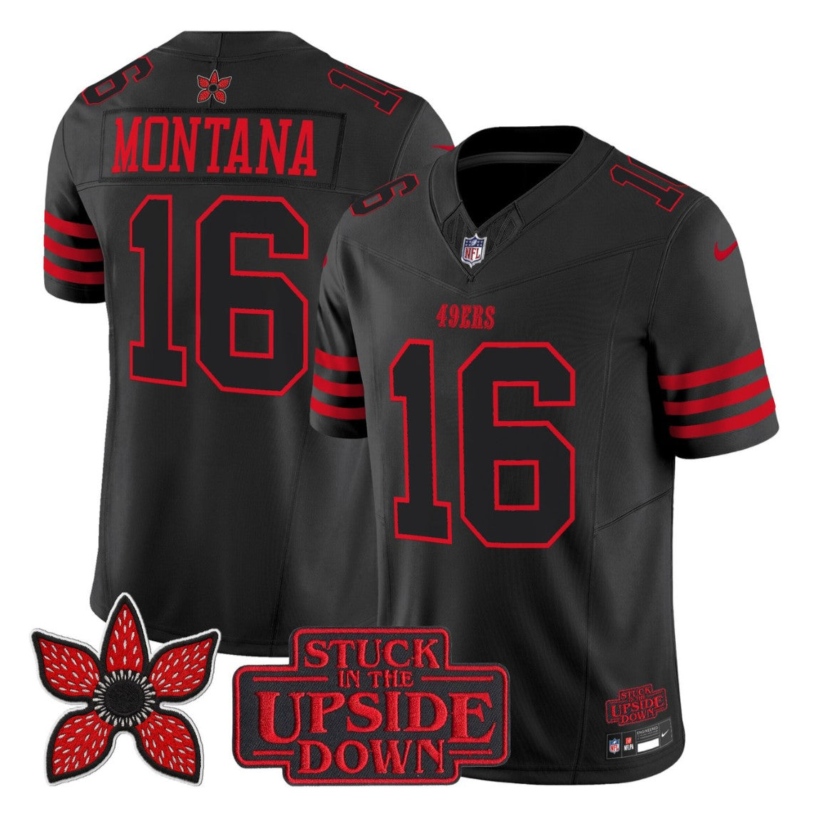 Joe Montana Jersey #16 Stranger Things Edition Vapor Limited Stitched