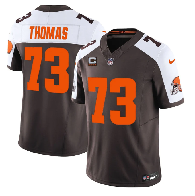 Joe Thomas Jersey #73 Alpha Dawg Edition' Vapor Limited Stitched Brown Alter