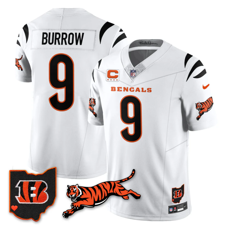Joe Burrow Jersey #9 Vapor 2025 F.U.S.E. Limited All Stitched
