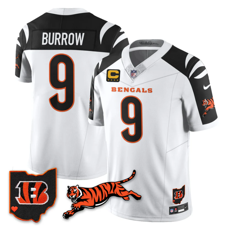 Joe Burrow Jersey #9 Vapor 2025 F.U.S.E. Limited All Stitched
