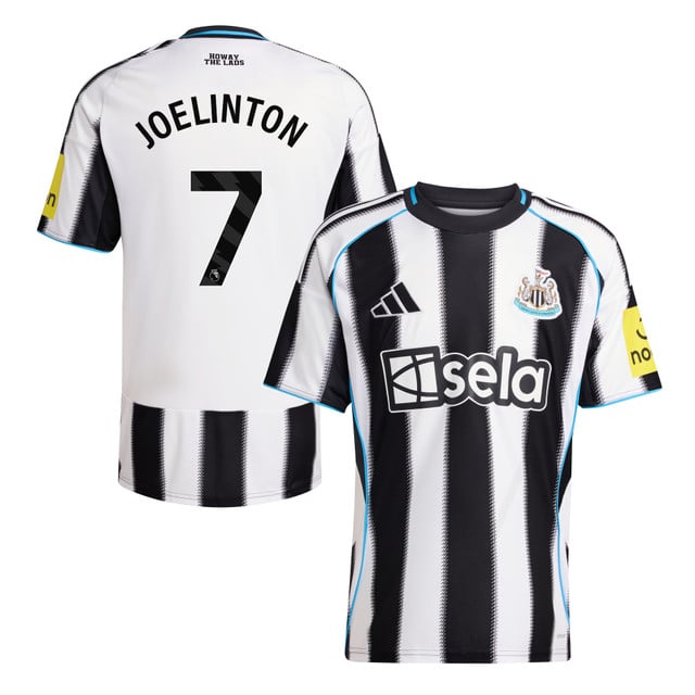 Joelinton #7 Newcastle United 2025-26 Home Match Jersey – White Black