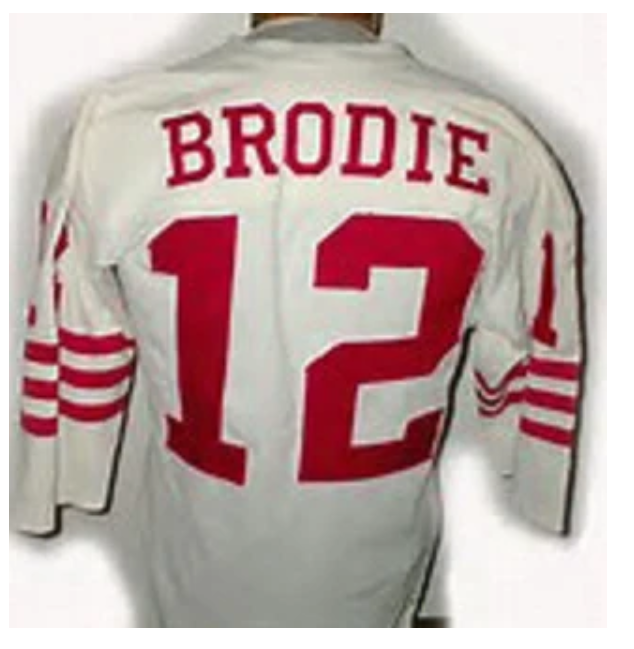 John Brodie Jersey San Francisco 49ers Custom Throwback Football White