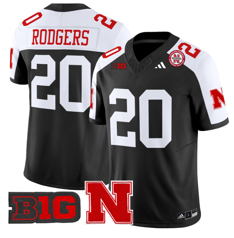 Johnny Rodgers Jersey #20 Nebraska Cornhuskers Vapor Limited Football Black Alternate