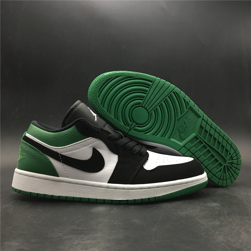 Air Jordan 1 Low White Black Mystic Green