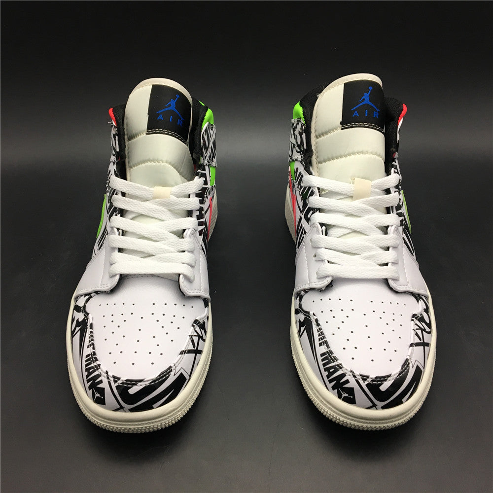 Air Jordan 1 Mid All Over Logos