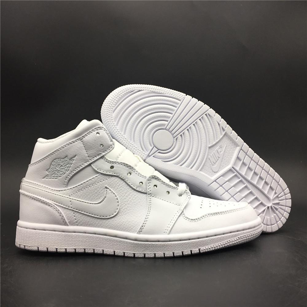Air Jordan 1 Mid Triple White (2018)