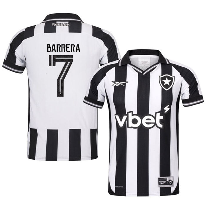 Jordan Barrera #7 Botafogo 2025-26 Home Jersey – Black White
