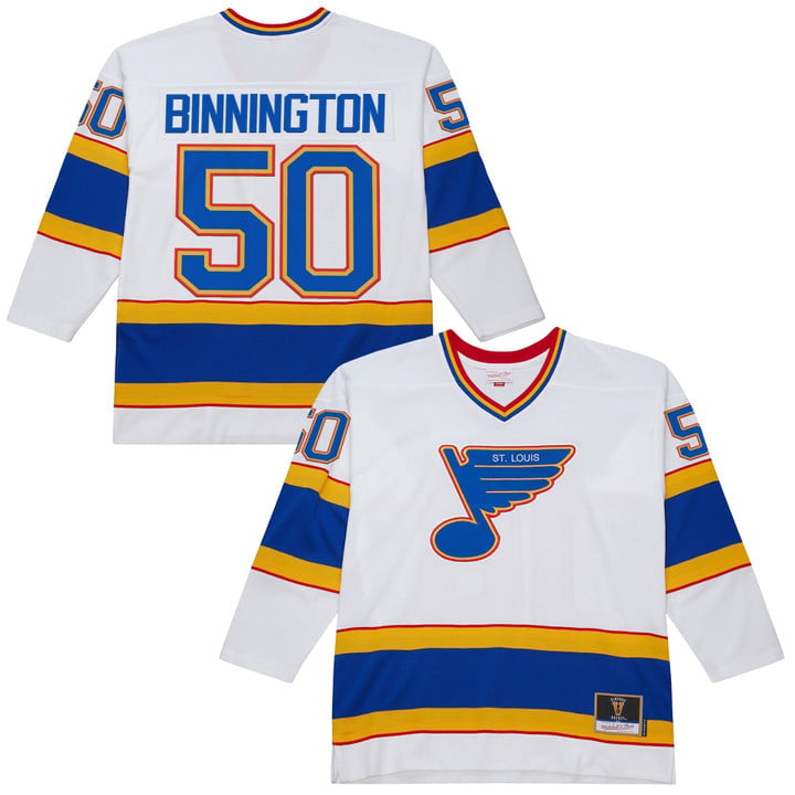 Jordan Binnington Jersey #50 St. Louis Blues Throwback 1990-91 Power Stitched