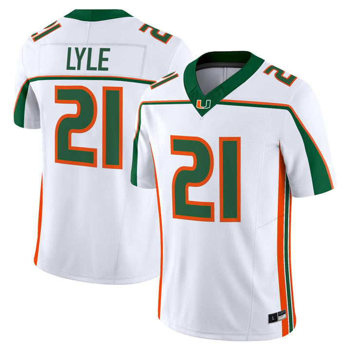 Jordan Lyle Jersey #21 Miami Hurricanes Throwback 2025 Vapor Limited Stitched