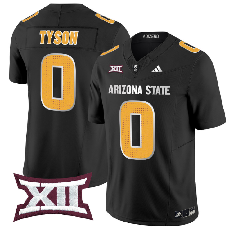 Jordyn Tyson Jersey #0 Arizona State Sun Devils 2024 Vapor Limited Black