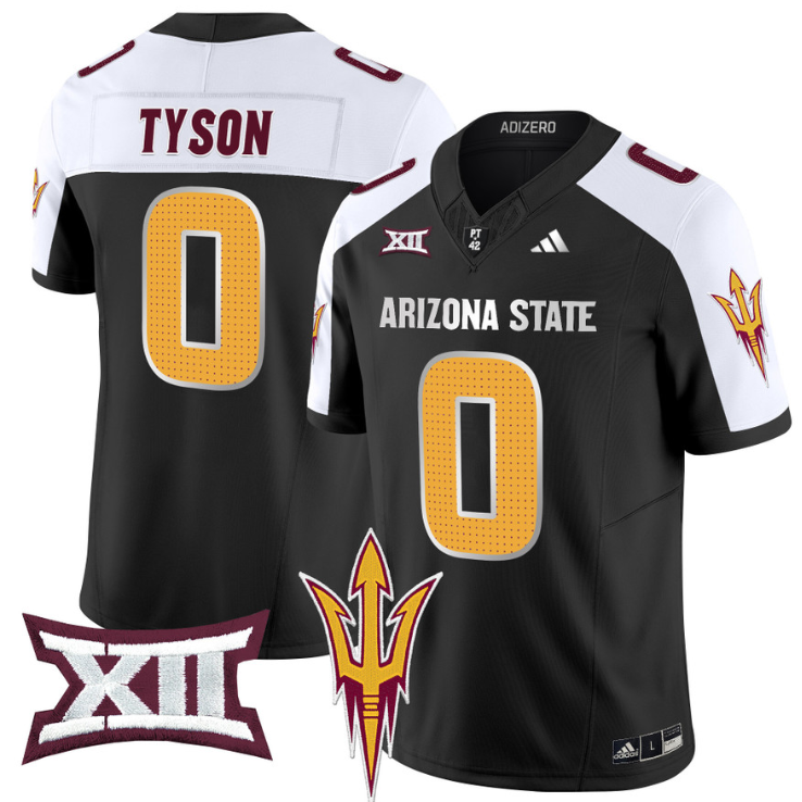 Jordyn Tyson Jersey #0 Arizona State Sun Devils 2024 Vapor Limited Black Alternate