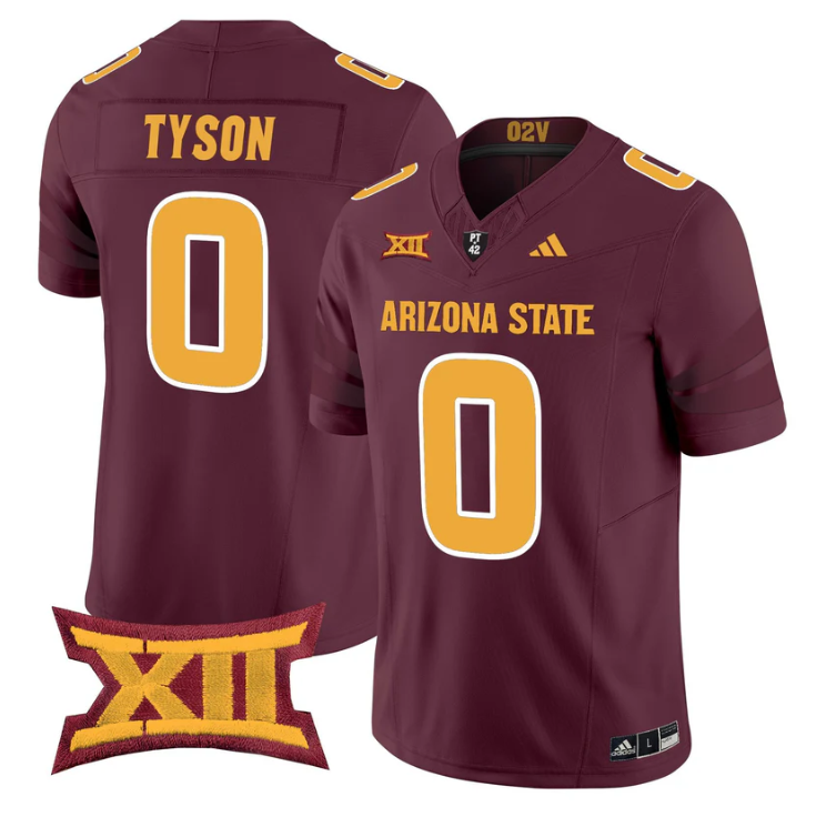 Jordyn Tyson Jersey #0 Arizona State Sun Devils 2025 Vapor Stitched